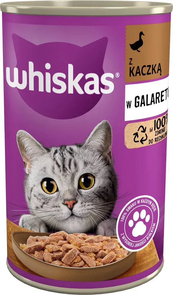 Whiskas Adult Feed mit Ente in Gelee für Katze 12x400g (Rabatt für Stammkunden 3%)