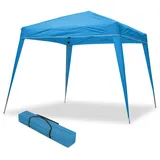 Wasabi Faltpavillon 3x3 m Wasserdicht – Garten Pavillon Stabil – Klappzelt für Garten, Terrasse, Camping und Strand – Schnellaufbau – Mit Tragetasche (Blau)
