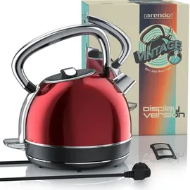 Arendo Wasserkocher 1,7 l Rot