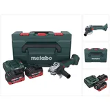 Metabo W 18 L BL 9-125 Akku Winkelschleifer 18 V 125 mm Brushless + 2x Akku 10,0 Ah + Ladegerät + metaBOX