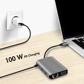 Logilink USB-C® Dockingstation UA0410 Passend für Marke: Universal USB-C® Power Delivery