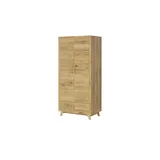 Smart Kleiderschrank Oslo 104 x 209 x 62 cm Holzfarben