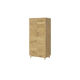 Smart Kleiderschrank Oslo 104 x 209 x 62 cm Holzfarben