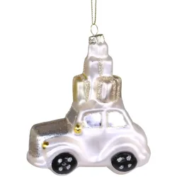 Chic Antique Auto mit Geschenken zum Aufhängen, H11/L9,5/B5,5 cm, antique latte