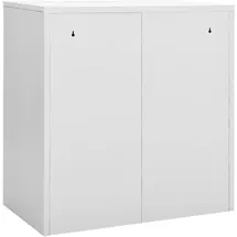 vidaXL Schließfachschrank Stahl 90 x 45 x 92,5 cm Hellgrau/Rot