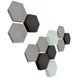 platino24 Akustikplatte platino24 Akustikpaneele 12 Elemente Edition LOFT 3D I Ø 300mm bunt