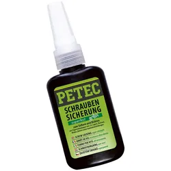 PETEC 93050 Schraubensicherung Superfest Grün Flasche 50g Schrauben Sicherung