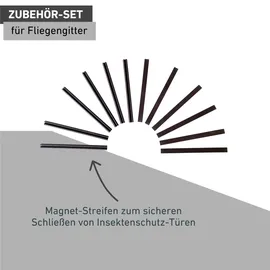 WINDHAGER Zubehör-Set Magnetstreifen 10 x 10 cm Schwarz