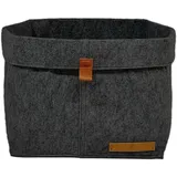 FRIHET® Filz Aufbewahrungskorb für KALLAX Regal | Ordnungsbox in Anthrazit | Filztasche Organizer | 1 Stück Gr. 2 | vielseitig einsetzbar und platzsparend verstaubar