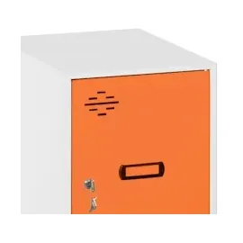 simonlocker montadas Simonrack Spind SIMONLOCKER DISM weiß, orange 8425437119385, 1 Schließfach 40,0 x 50,0 x 91,5 cm