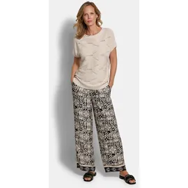 GOLDNER Rundhalspullover beige 42