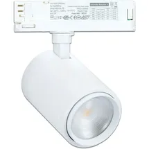 ISOLED 3-PH Schienen-Strahler fokussierbar, 42W, 20°-70°, weiß matt, 3500K, CRI92