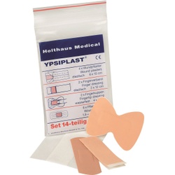 Holthaus Medical YPSIPLAST® Pflasterset für DIN Füllungen, Fertigpflasterset für den Verbandskasten (KFZ / Betriebe), 14-teiliges Set
