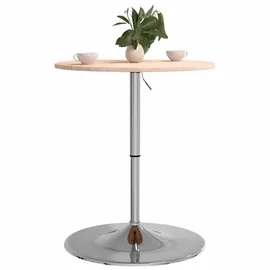 vidaXL Bartisch Ø60x89,5 cm Massivholz Eiche - Braun