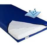 PROCAVE wasserdichter Matratzenbezug in blau. atmungsaktiv und abwischbar 90x200 cm für Matratzen-Höhe 19 cm - Made in Germany