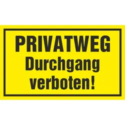 Hinweisschild - PRIVATWEG Durchgang verboten!
