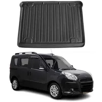 Omac Kofferraumwanne Laderaumwanne kompatibel mit FIAT Doblo 2010-2021 5tür Gummi TPE Schwarz