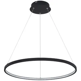 ETC Shop LED Pendelleuchte, Ring schwarz, 60 cm