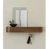 Kazai. Schlüsselbrett 'Toke' | Minimalistisches Schlüsselhaken-Design aus Berlin | Moderner Schlüsselhalter mit Ablage aus Holz | Schlüsselregal als Flur Möbel für die Wand | Walnuss
