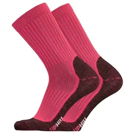 UPHILLSPORT Socken WINTER XC 2er Pack (2-Paar) mit atmungsaktiver Funktion grau|rosa 35-38