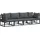 vidaXL Garten-Sofa-Set 4 pcs Schwarz Aluminium