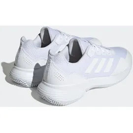 adidas Herren Gamecourt 2.0 Tennis Shoes, FTWR White/FTWR White/Matte Silver, 46 EU - 46 EU