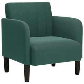 vidaXL Sessel mit Armlehnen Dunkelgrün 54 cm Samt
