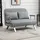Homcom Schlafcouch Polyester 2-Sitzer Hellgrau