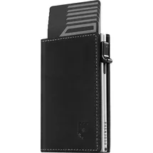 luxuskollektion DODENSHA MagSnap Geldbörse Herren schwarz-silber