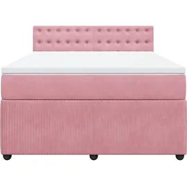vidaXL Boxspringbett 140 x 200 cm Rosa