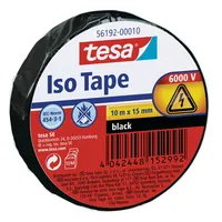 Tesa Iso Tape Isolierband schwarz 15mm/10m, 1 Stück (56192-10)