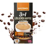 MASSIMO 3in1 Löslicher Instant Kaffee Stick mit Rohrzucker 16 Schachtel á 170g