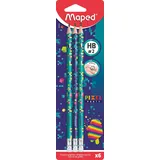 Maped Bleistifte PIXEL PARTY HB 6 St. Grün/Violett