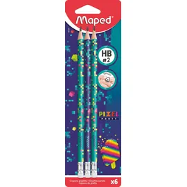 Maped Bleistifte PIXEL PARTY HB 6 St. Grün/Violett