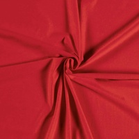 0,5m Baumwoll-Jersey uni 8% Elastan Baumwollstoff elastisch Meterware Jersey-Stoff OEKO-Tex Kl 1, Farbe:rot
