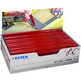 Lyra Pet LYRA L4332103, Zimmermannstift 333® oval 24 cm lang, Bleistift in Profi-Ausführung, ideal für Markierungen auf Holz, Display mit 100 Stück