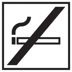Aufkleber I Türschild Piktogramm Rauchen verboten, Folie, selbstklebend, 150x150mm