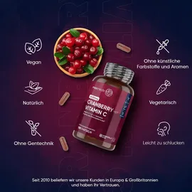Maxmedix Cranberry mit Vitamin C Kapseln 180 St.