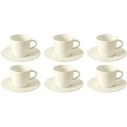 Villeroy & Boch Manufacture Rock Kaffee Set weiß 12-teilig
