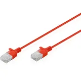 Digitus CAT 6 U-UTP Slim Patchkabel 0,3 m, Rot