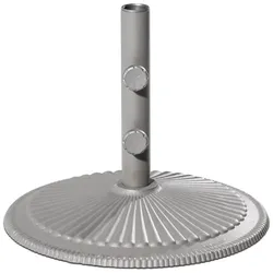 Stern Möbel Sonnenschirmständer Eisenguss silber, Designer Stern Design, 37 cm