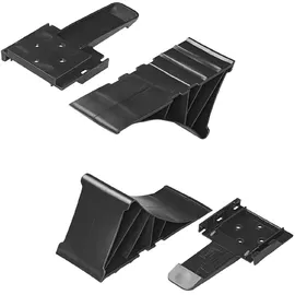 PRO PLUS 4x Unterlegkeil Auto Schwarz Set zum Ausgleichen – max. Achslast 1600 kg Auffahrkeile mit Halterung für sicheren Stand