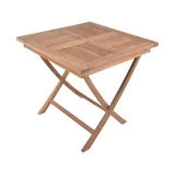 deluke Gartentisch 80 x 80 x 75,5 cm Braun