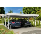 SKANHOLZ Skan Holz Carport Spessart 611 cm x 846 cm Weiß