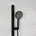 Karibik Stangenbrause-Set Oval Schwarz Matt 78 5 cm