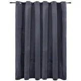 vidaXL Verdunkelungsvorhang mit Metallösen Samt Anthrazit 290 x 245 cm