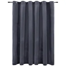 vidaXL Verdunkelungsvorhang mit Metallösen Samt Anthrazit 290 x 245 cm