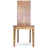 MASSIVMOEBEL24.DE Stuhl Sheesham lackiert braun