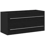 vidaXL Waschbeckenunterschrank Schwarz Eichen-Optik 100x38,5x48 cm
