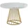 vente-unique Ausziehtisch 2 bis 12 Personen 76 x 75 x 90 cm weiß/gold